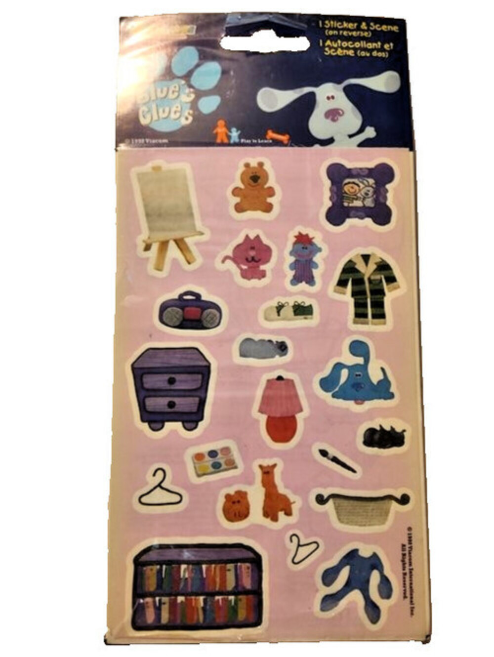 Blue's Clues VINTAGE Sticker & Scene Set
